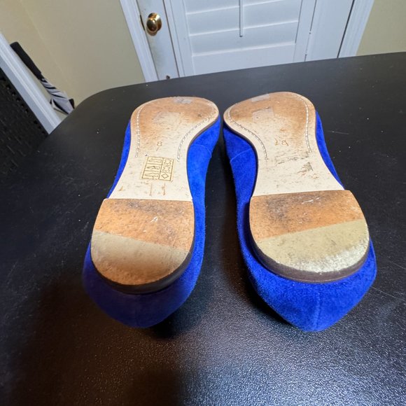 Jeffrey Campbell royal blue suede size 8  flats loafers - Picture 7 of 15